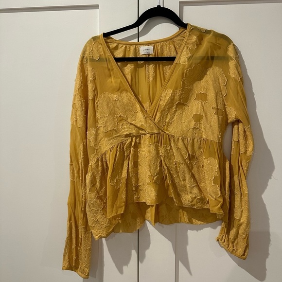 Yellow Wilfred peplum blouse - Picture 2 of 3